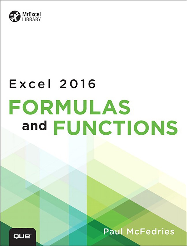 Excel 2016 Formulas and Functions